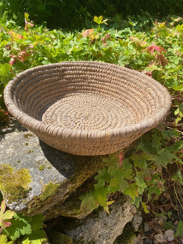 Brocante gevlochten mand/schaal, Ophalen of Verzenden