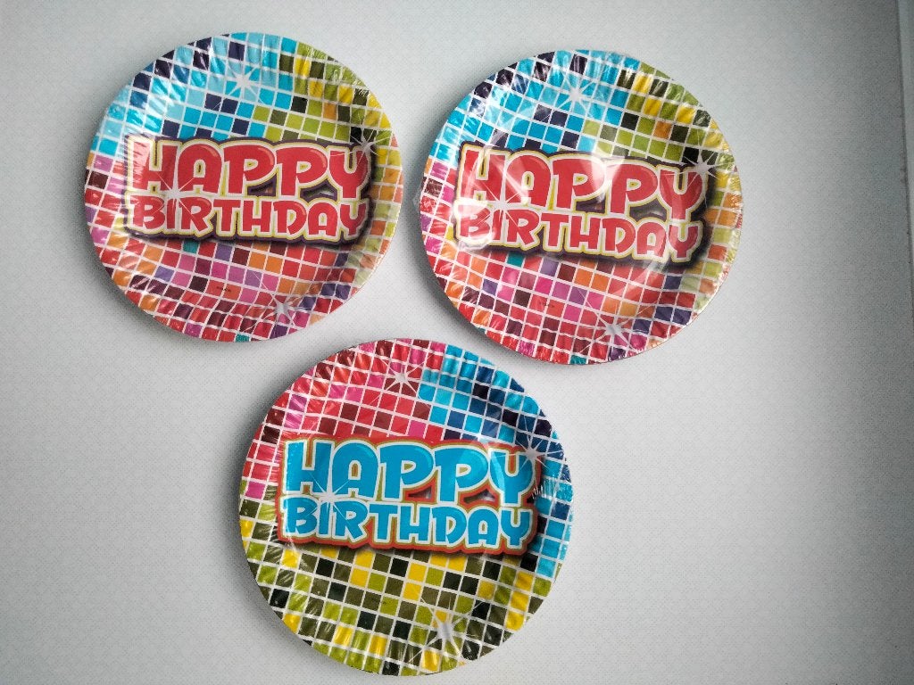 Happy Birthday Feestborden - 6 Sets, Ophalen, Nieuw, Feestartikel, Verjaardag