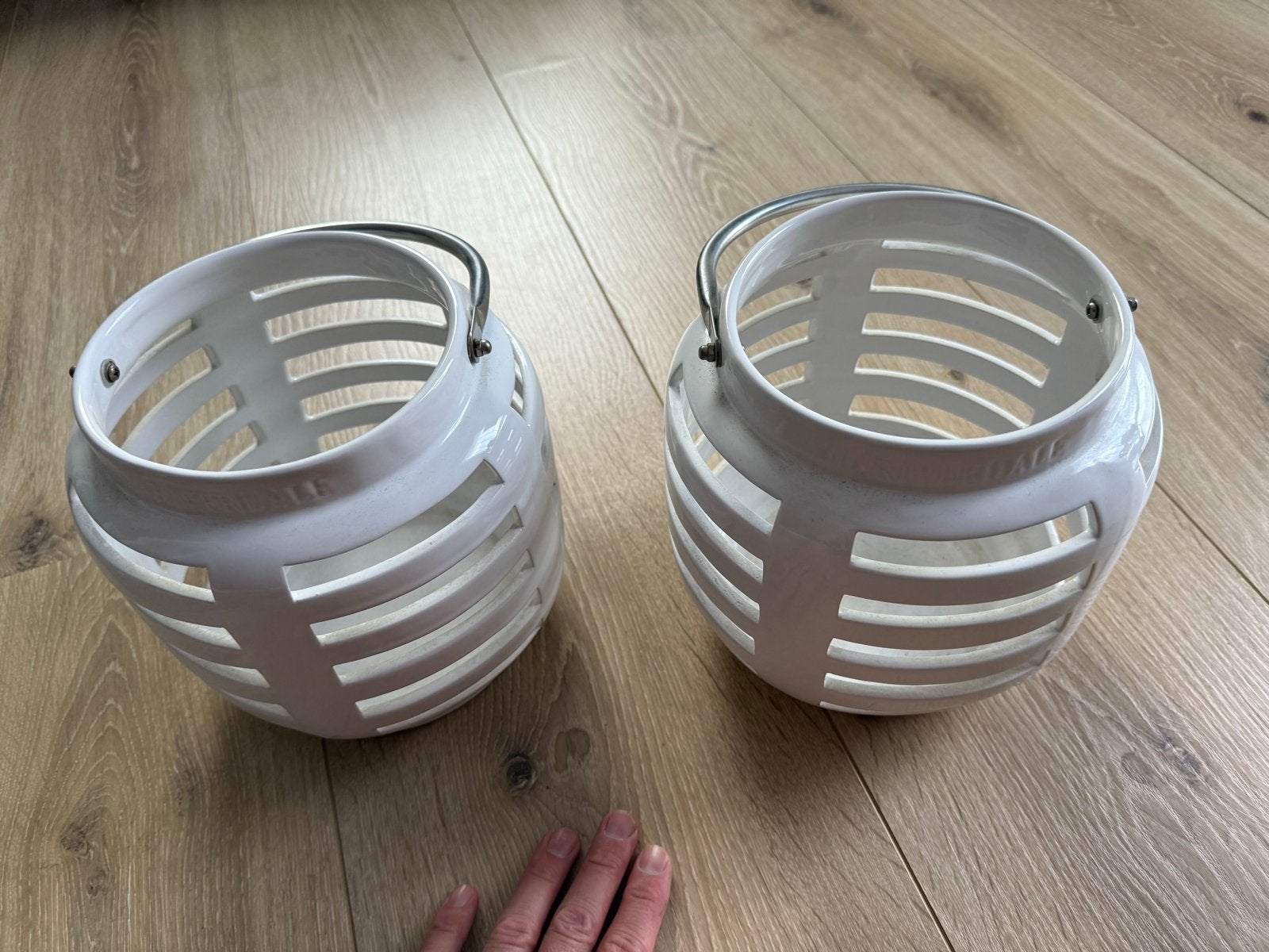Riverdale Lantaarn Wit 20 cm - Set van 2, Ophalen, Zo goed als nieuw, Wit