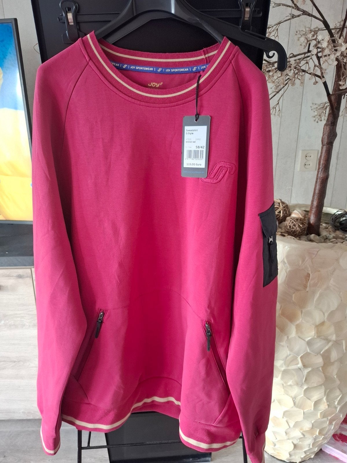 Joy Sportswear Sweatshirt G-Style Bristol Red Maat 58, Ophalen of Verzenden, Nieuw, Rood