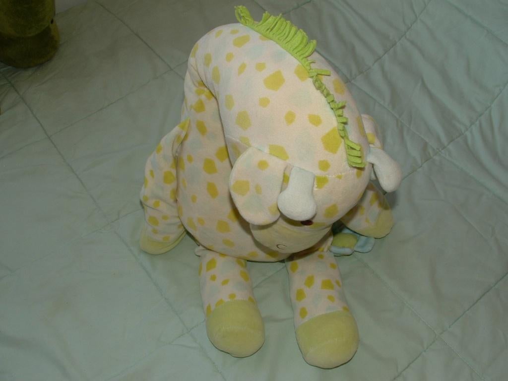 HAPPY HORSE GIRAFFE BLUE BIG GOFFY VELOURS WIT MET, Ophalen of Verzenden, Nieuw, Overige typen