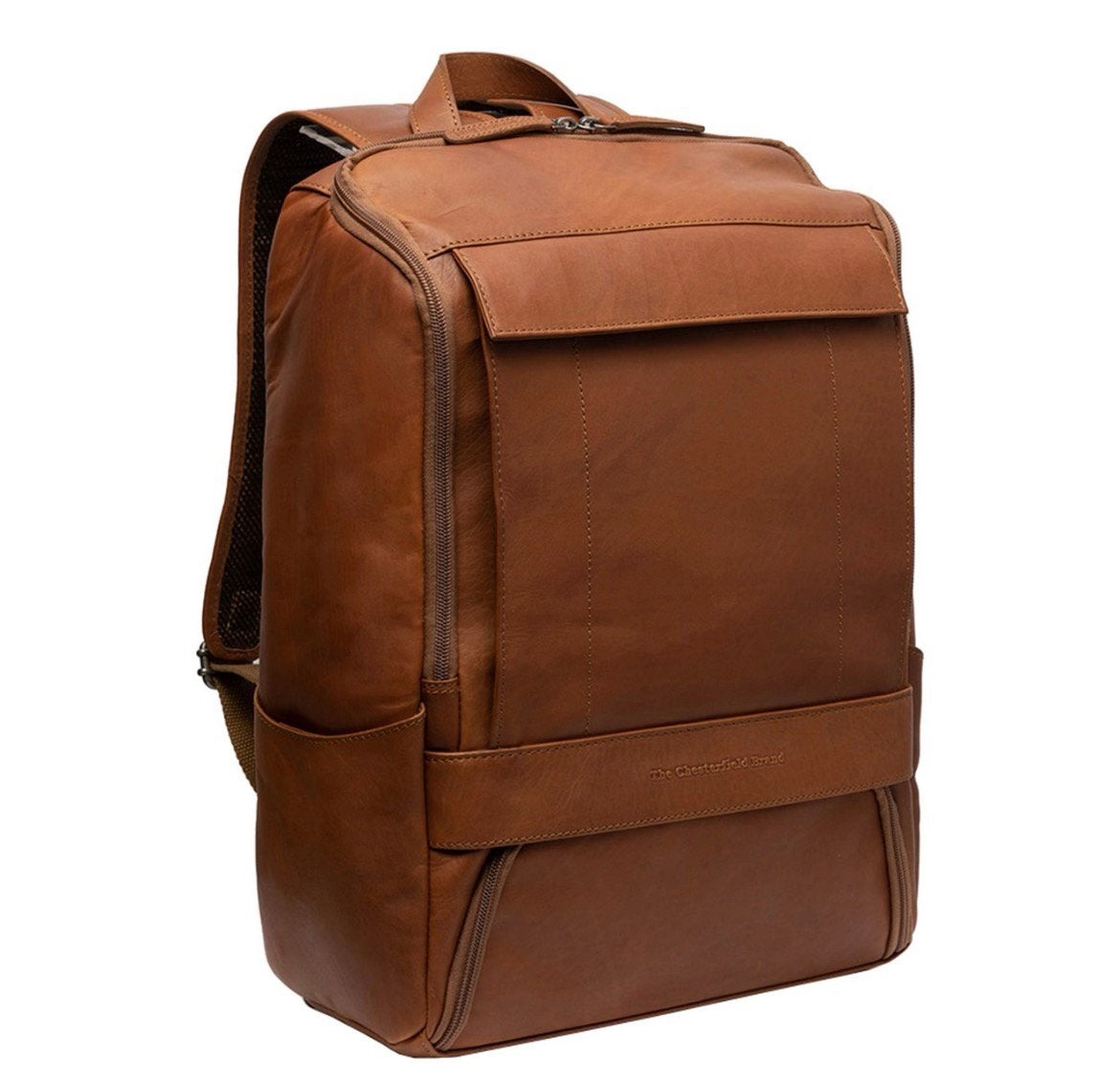 The Chesterfield Brand Rich- leren laptop rugzak, Bruin, Nieuw, Ophalen of Verzenden, 13 inch