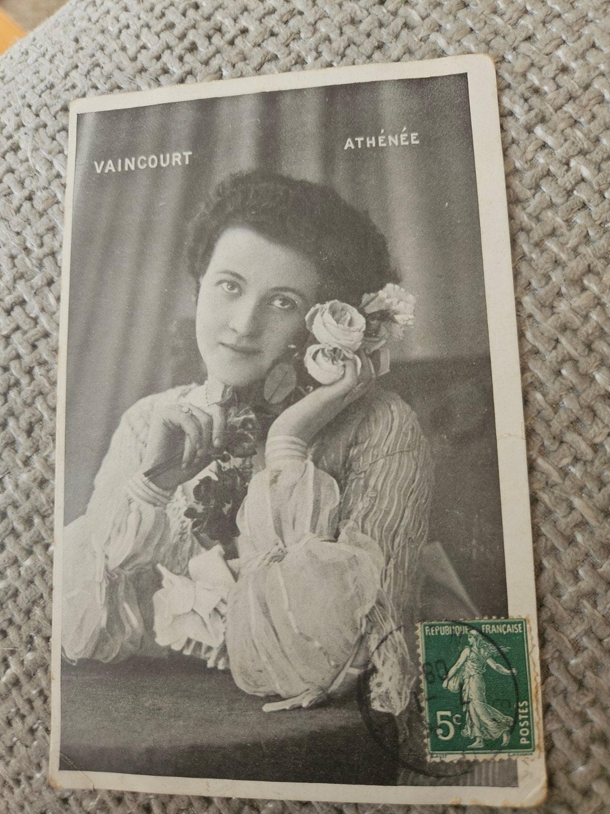 actrice Vaincourt Athénée, 1908, Ophalen of Verzenden, Voor 1920, Ongelopen, Cultuur en Media
