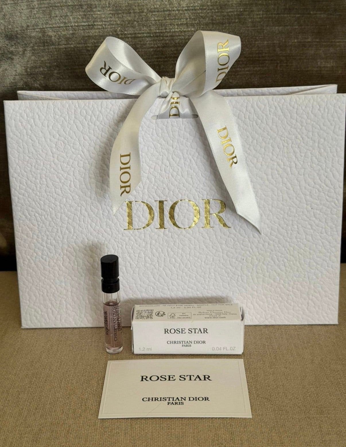 Mini spray Dior Rose Star edp 1,2 ml in luxe cadeautas, Verzenden, Nieuw, Proef of Tester, Gevuld