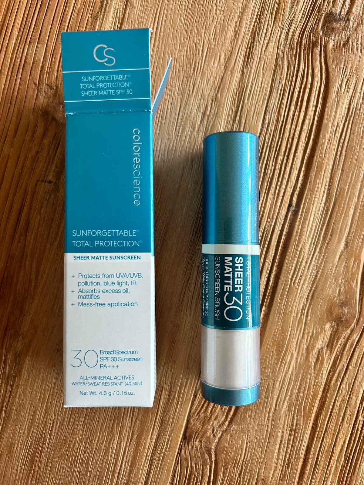 Colorescience total protection brush on sheer matte Spf 30, Ophalen of Verzenden, Zo goed als nieuw, Gehele gezicht, Verzorging