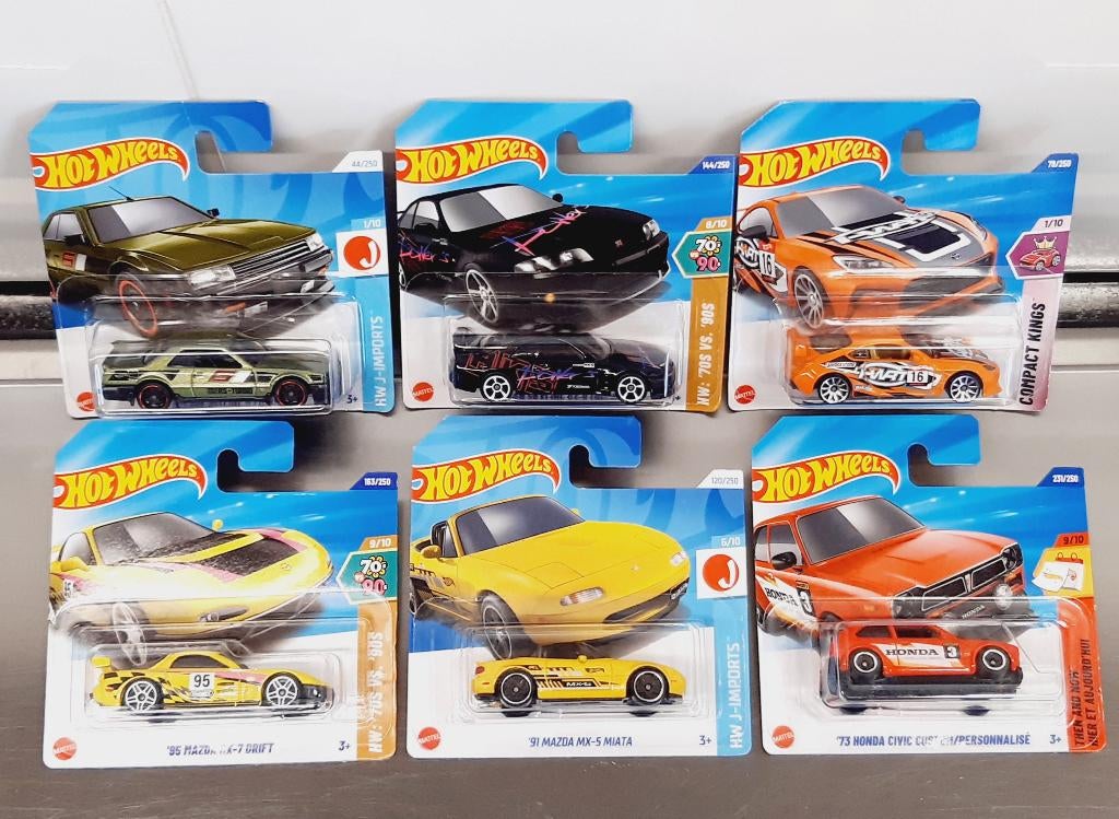 Hotwheels Japanse Tuning Cars 6x, Ophalen of Verzenden, Nieuw, Auto