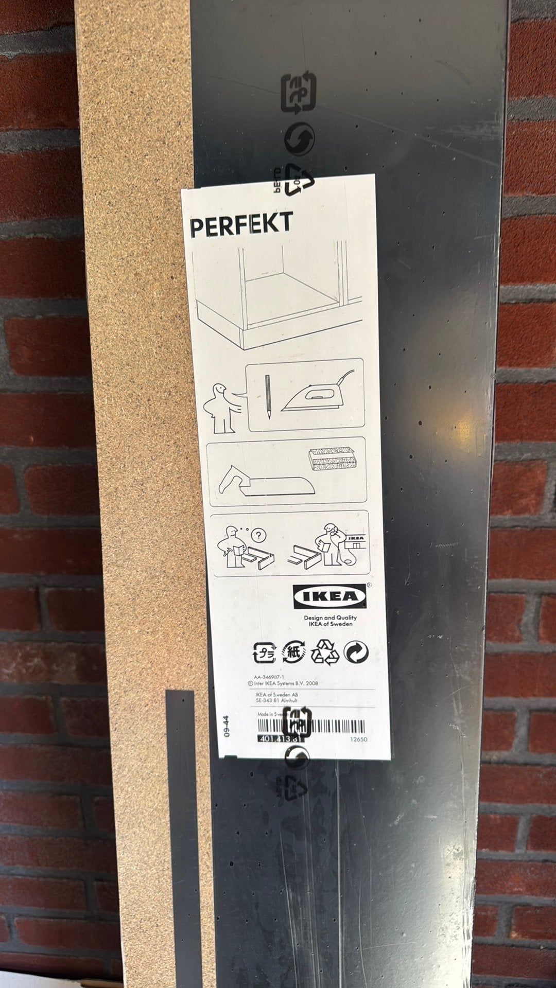Ikea plint zwart. Lengte 220., Doe-het-zelf en Verbouw, Platen en Panelen, Ophalen, Nieuw