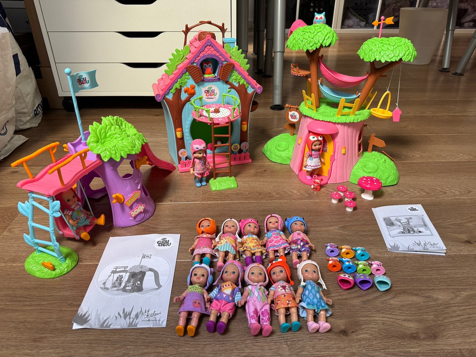 Mini chou chou babies grote speelset / Birdies Zapf Creation, Ophalen of Verzenden, Zo goed als nieuw, Overige typen