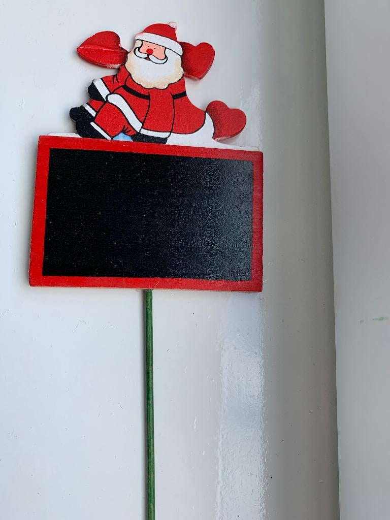 Steker "Kerstman met Krijtbordje" Nieuw, Ophalen of Verzenden, Nieuw