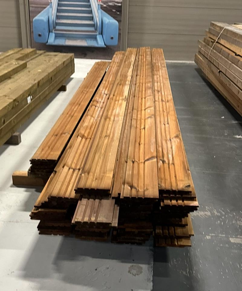 Rabbat hout 3 meters en 4,5 m lengtes, Ophalen of Verzenden, Zo goed als nieuw, 250 cm of meer, Planken