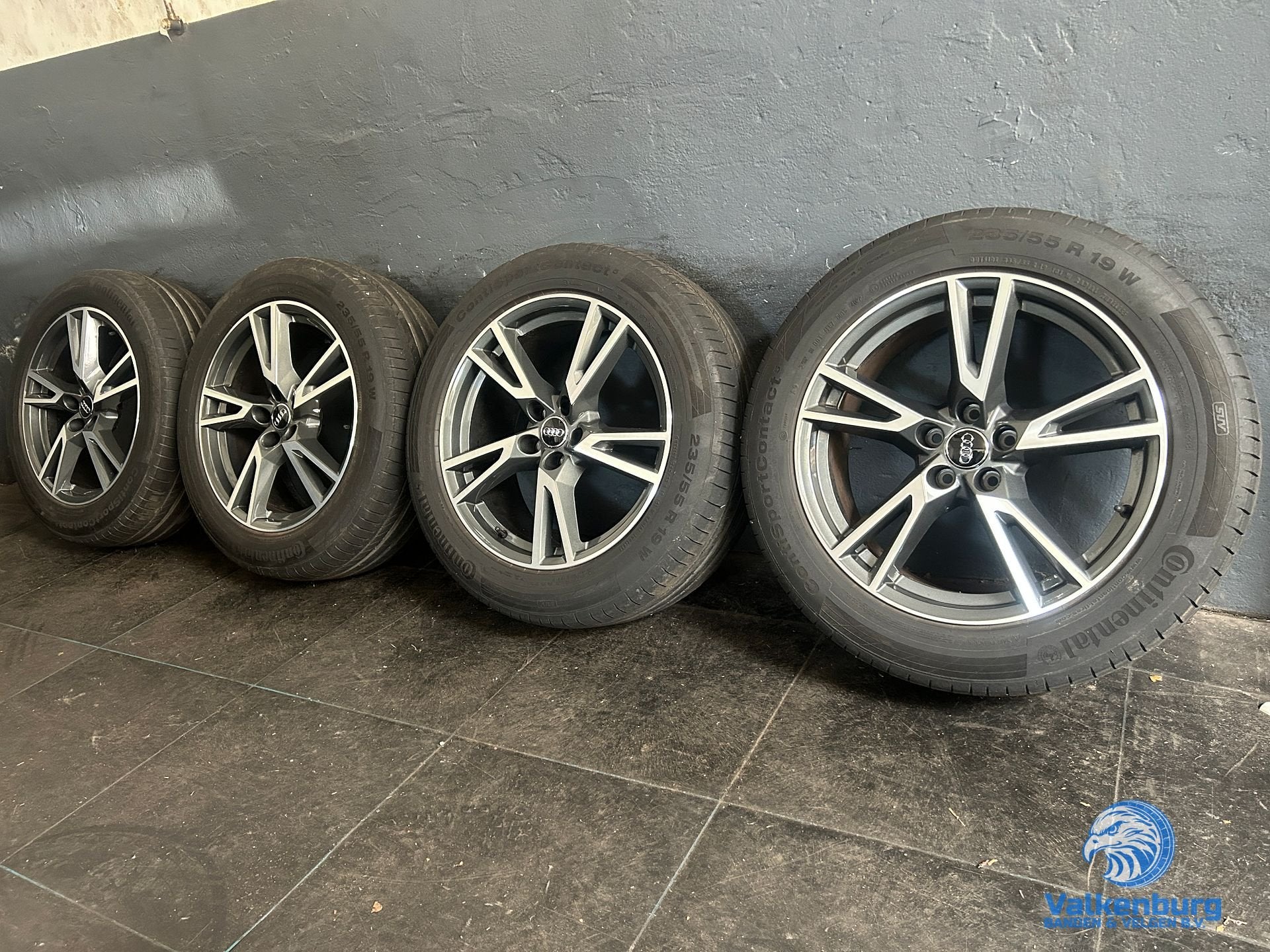 6-7mm! Originele Audi Q5 SQ5 80A 19 inch antraciete velgen 5, Auto-onderdelen, Banden en Velgen, 19 inch, Gebruikt, -, -