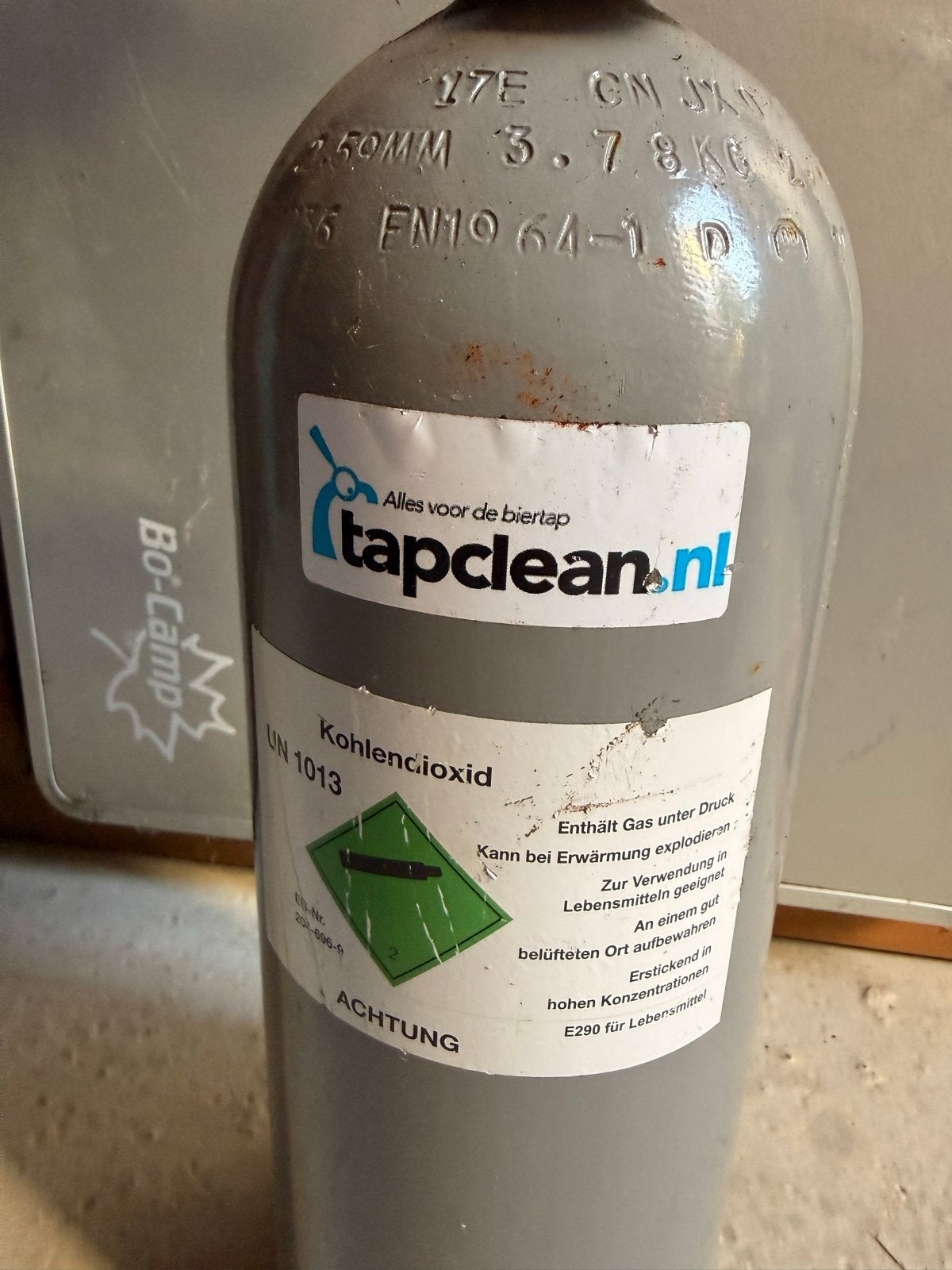 CO2-fles voor biertap of aquarium, Ophalen, Gebruikt