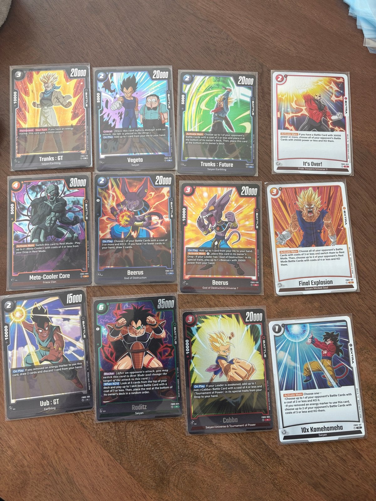 Dragon Ball Super Card Game - Diverse kaarten, Ophalen of Verzenden, Gebruikt, Meerdere kaarten