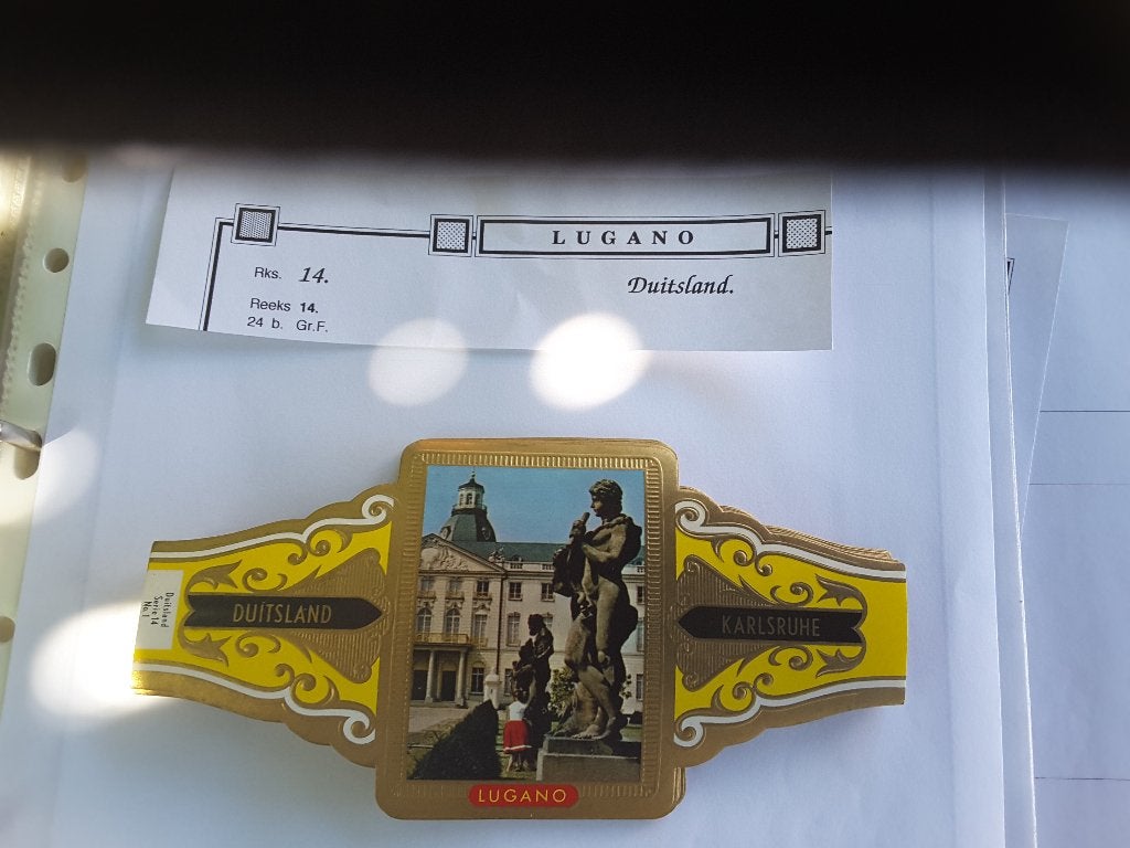 Sigarenbandjes lugano reeks 14 Gf Duitsland, Verzamelen, Ophalen of Verzenden, Zo goed als nieuw, Sigarenbandjes