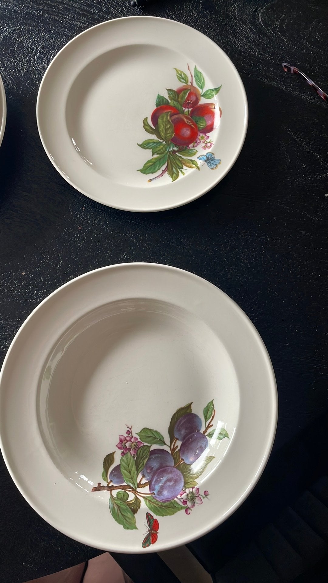 Mooie oude borden met fruit decoratie, Antiek en Kunst, Ophalen