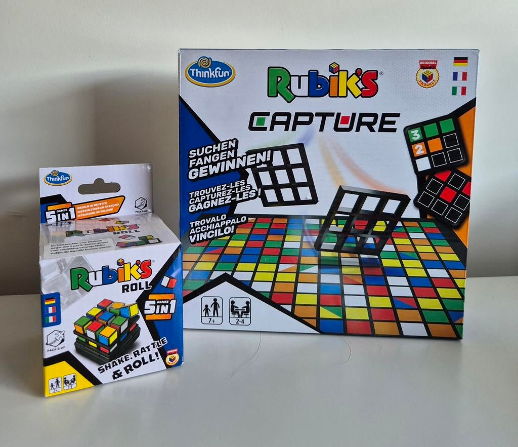 Rubik's Capture & Rubik's Roll 5in1 Spellenpakket, Nieuw, Thinkfun, Ophalen of Verzenden, Drie of vier spelers