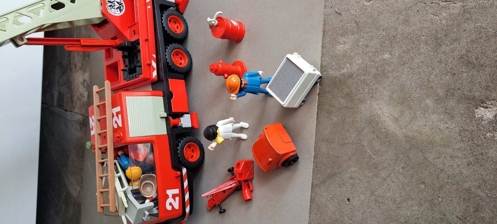 Playmobil brandweer auto, Ophalen, Gebruikt