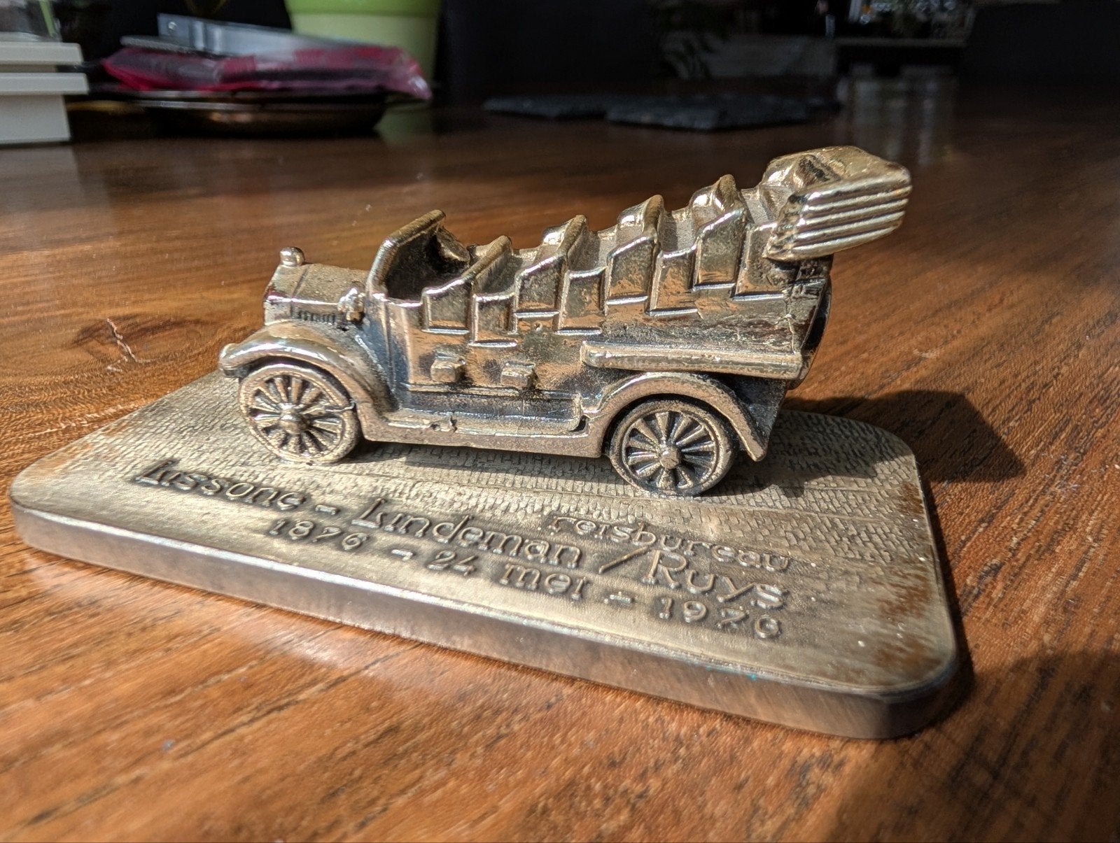 Spyker Sauer Touringcar verzilverd model, Ophalen of Verzenden