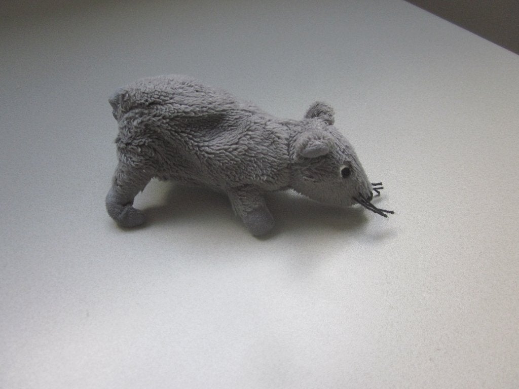 Ikea donkergrijze zacht pluche muis knuffel, Muis, Grijs, Ophalen of Verzenden, Zo goed als nieuw