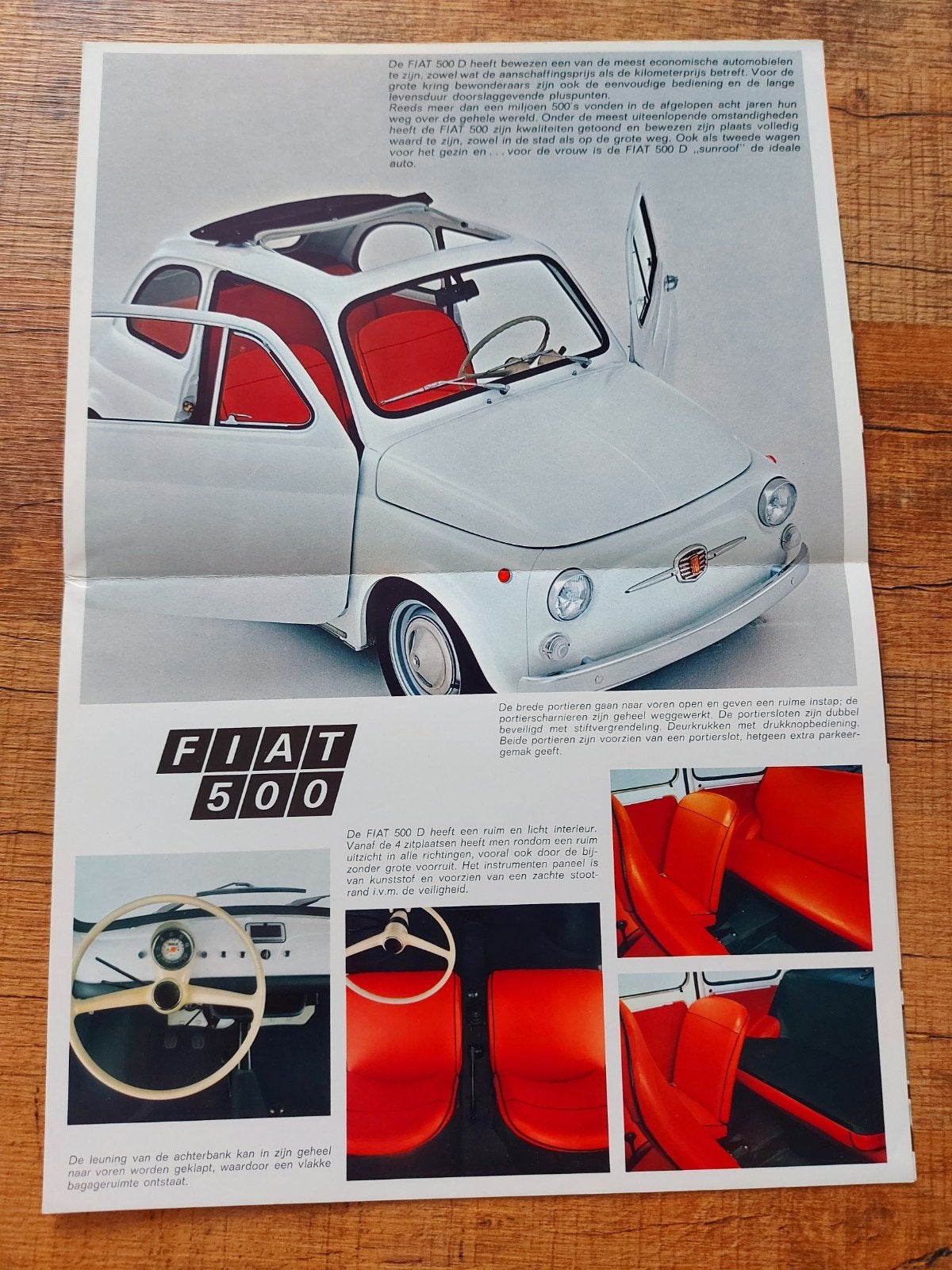 prachtige 1970 Fiat 500 folder NL, Ophalen of Verzenden, Zo goed als nieuw, Overige merken