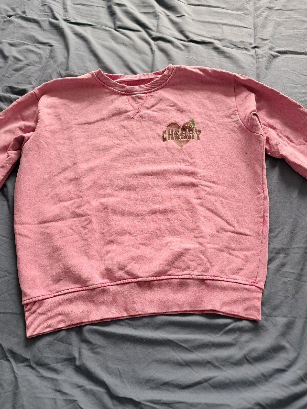 Roze sweater met 'Cherry' opdruk, Kleding | Dames, Maat 38/40 (M), Ophalen of Verzenden, Onbekend, Roze