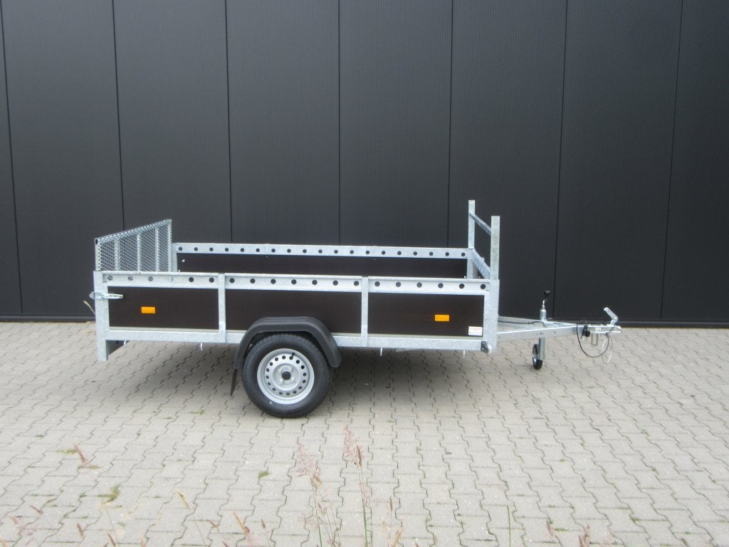 Nieuwe enkelasser met kiepdissel en doorlopende achterklep, Auto diversen, Aanhangers en Bagagewagens, Niet ingevuld, Nieuw, Niet ingevuld