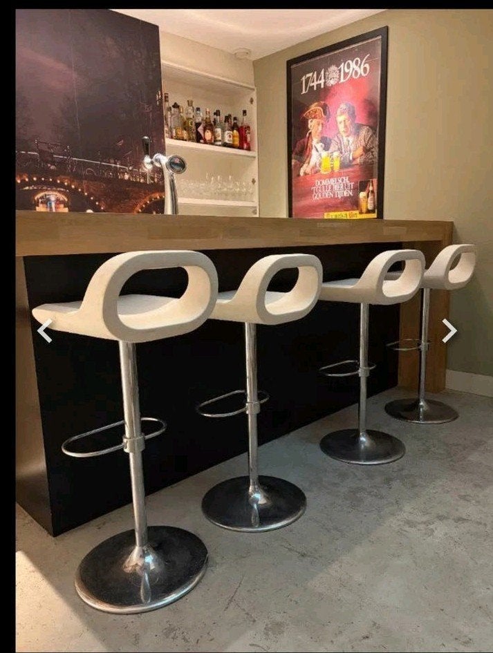 3 x Originele Lucidi Pervere barkruk, Huis en Inrichting, Ophalen, In hoogte verstelbaar, 60 tot 90 cm, Zo goed als nieuw