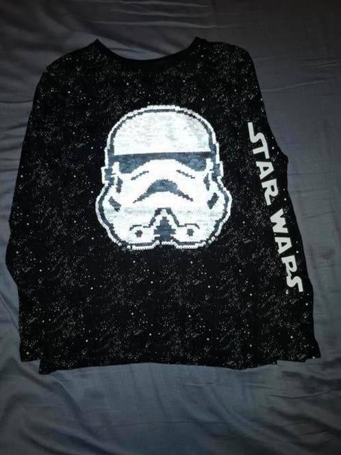 Longsleeve star wars met omkeerbare pailetten maat 116/122, Ophalen of Verzenden, Zo goed als nieuw, Jongen, Shirt of Longsleeve