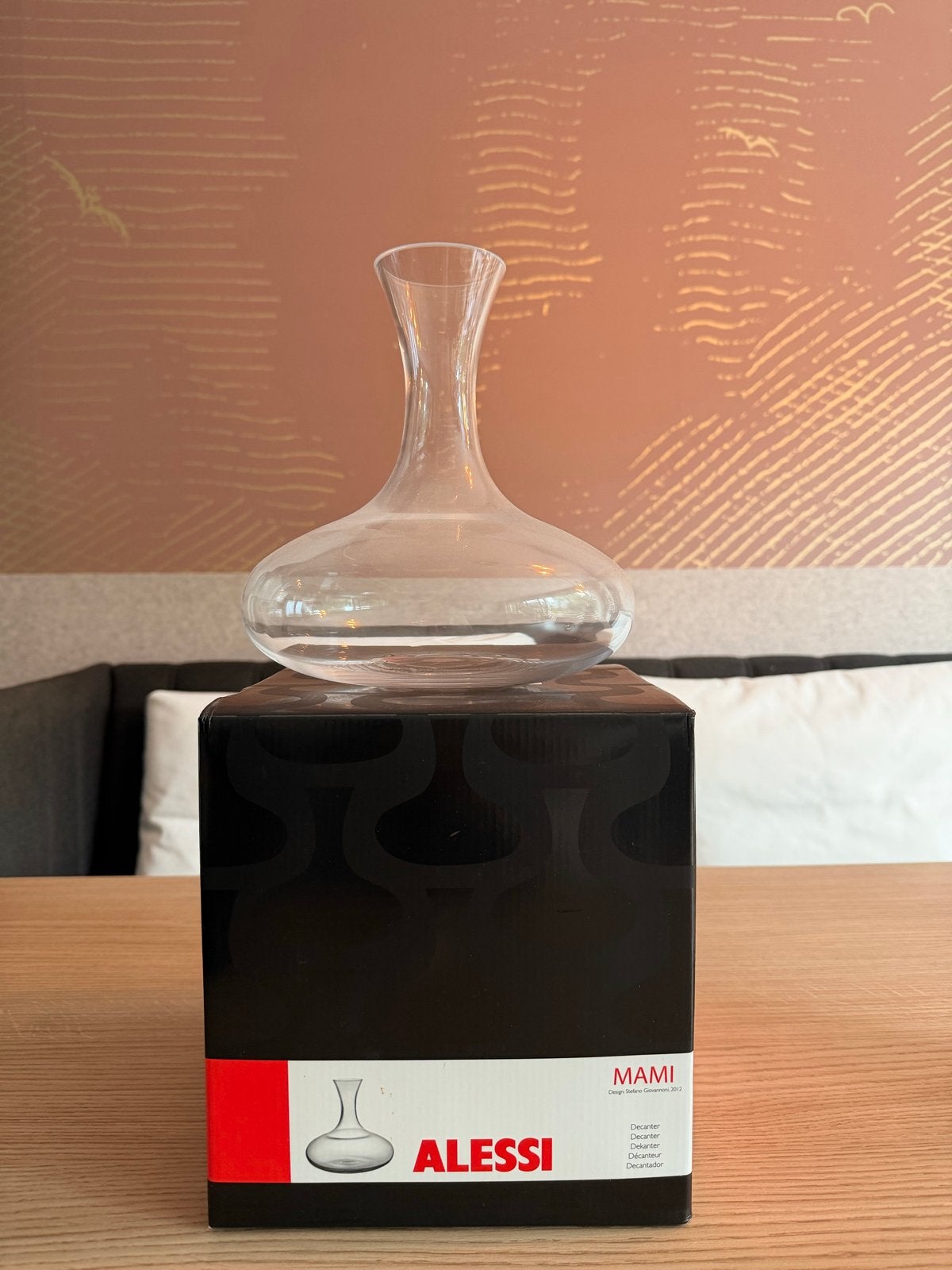 Alessi Mami Decanteerkaraf - Zo goed als nieuw, Ophalen of Verzenden, Zo goed als nieuw, Transparant, Glas