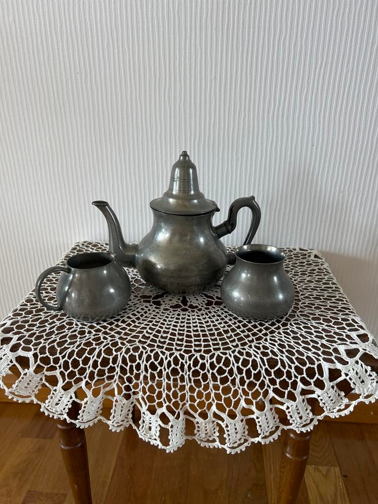 Vintage Tinnen Theeservies - BeneGas 1937-1987 Meeuws Tin, Ophalen