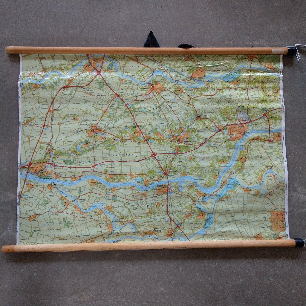 Schoolkaart Betuwe, Ophalen of Verzenden, Aardrijkskunde