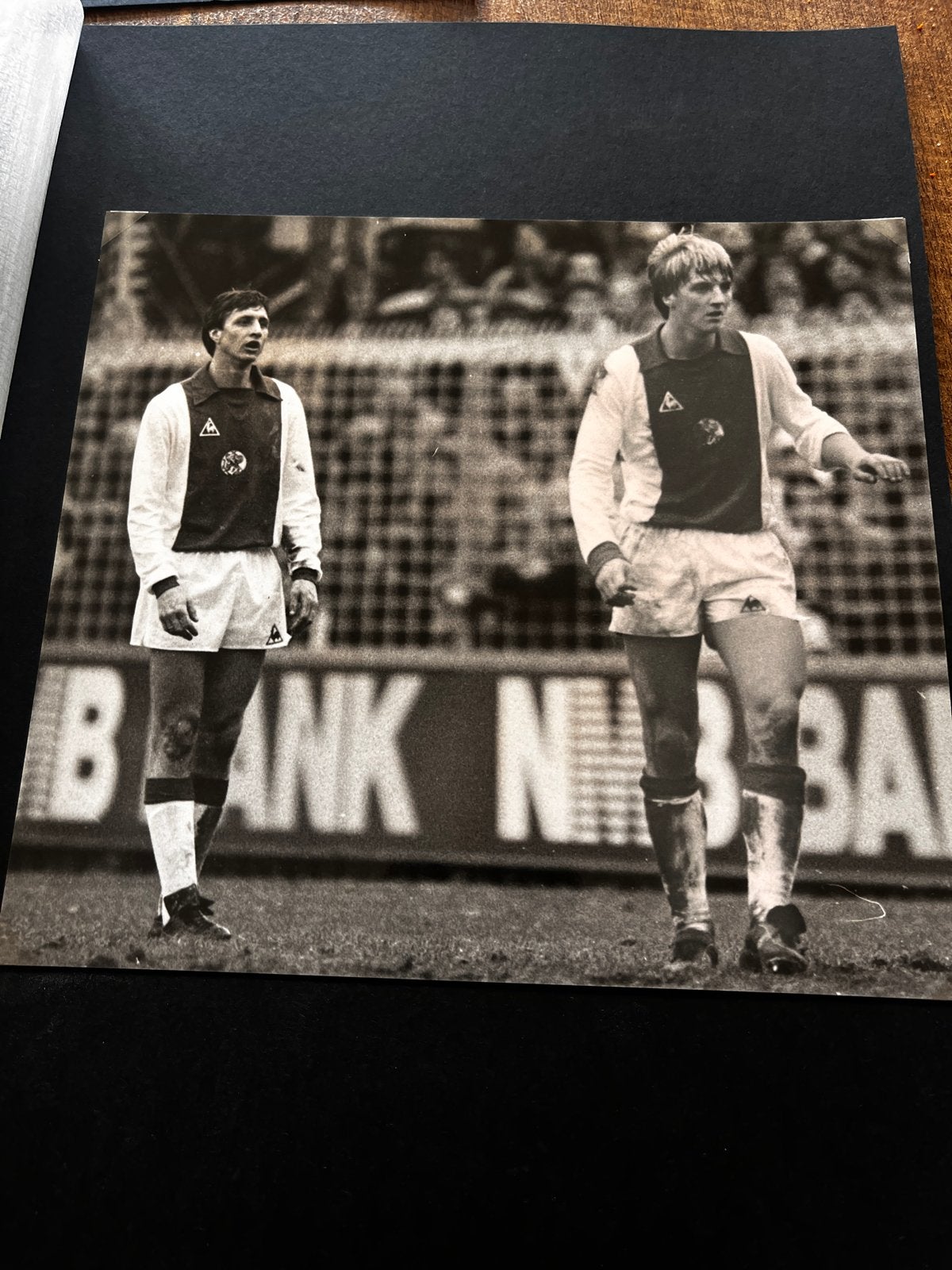 Persfoto jaren 80: Cruijff en Kieft bij Ajax, Gebruikt, 1980 tot heden, Foto, Ophalen of Verzenden