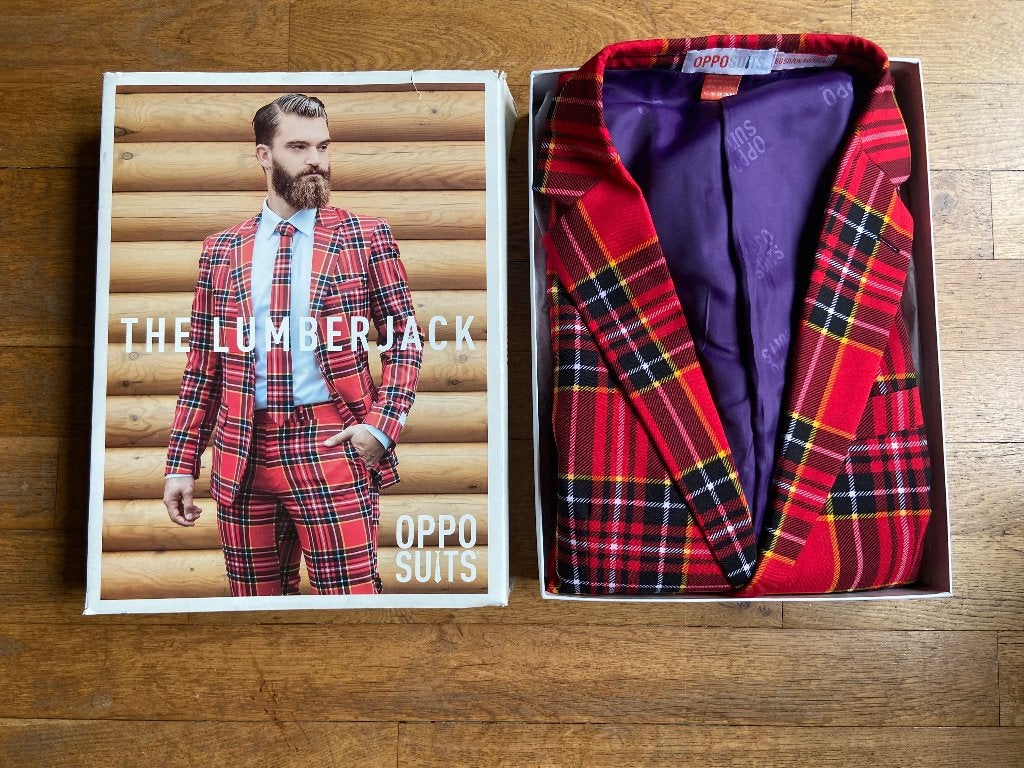 Herenpak "the lumberjack" van OppoSuits, Ophalen, Maat 48/50 (M), Opposuits, Nieuw