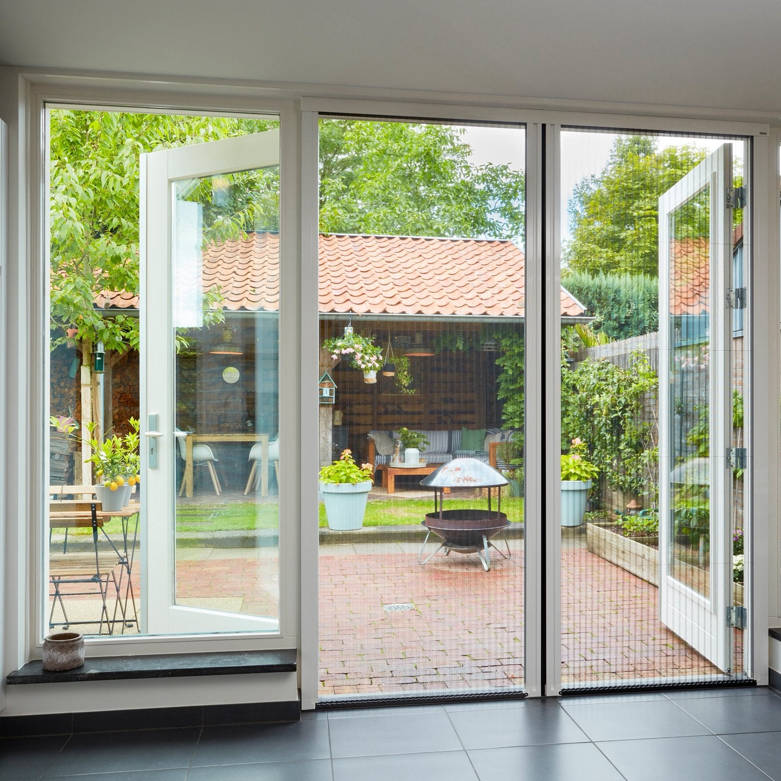 Toppoint Novus dubbele plissé hordeur 185x280 bxh, Doe-het-zelf en Verbouw, Ophalen, 120 cm of meer, Hordeur, Zo goed als nieuw
