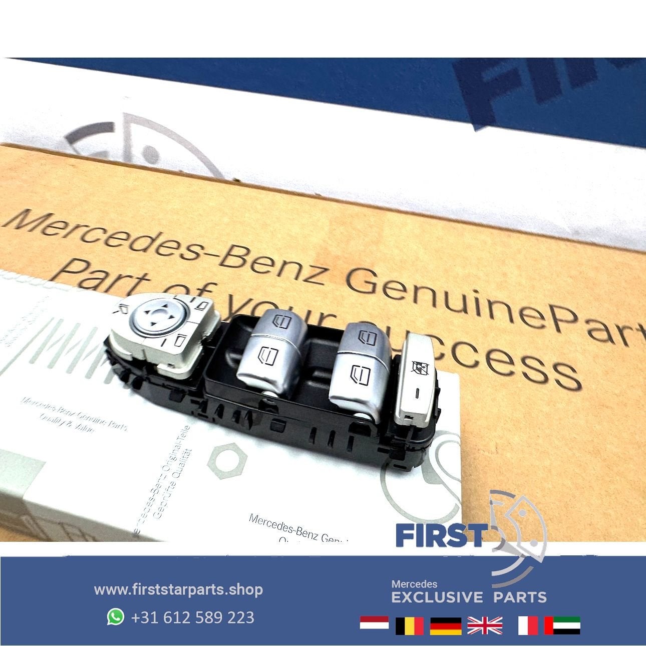 W205 W213 RAAM BEDIENING SCHAKELAAR Mercedes C + E Klasse 20, Gebruikt, -, Ophalen of Verzenden, -