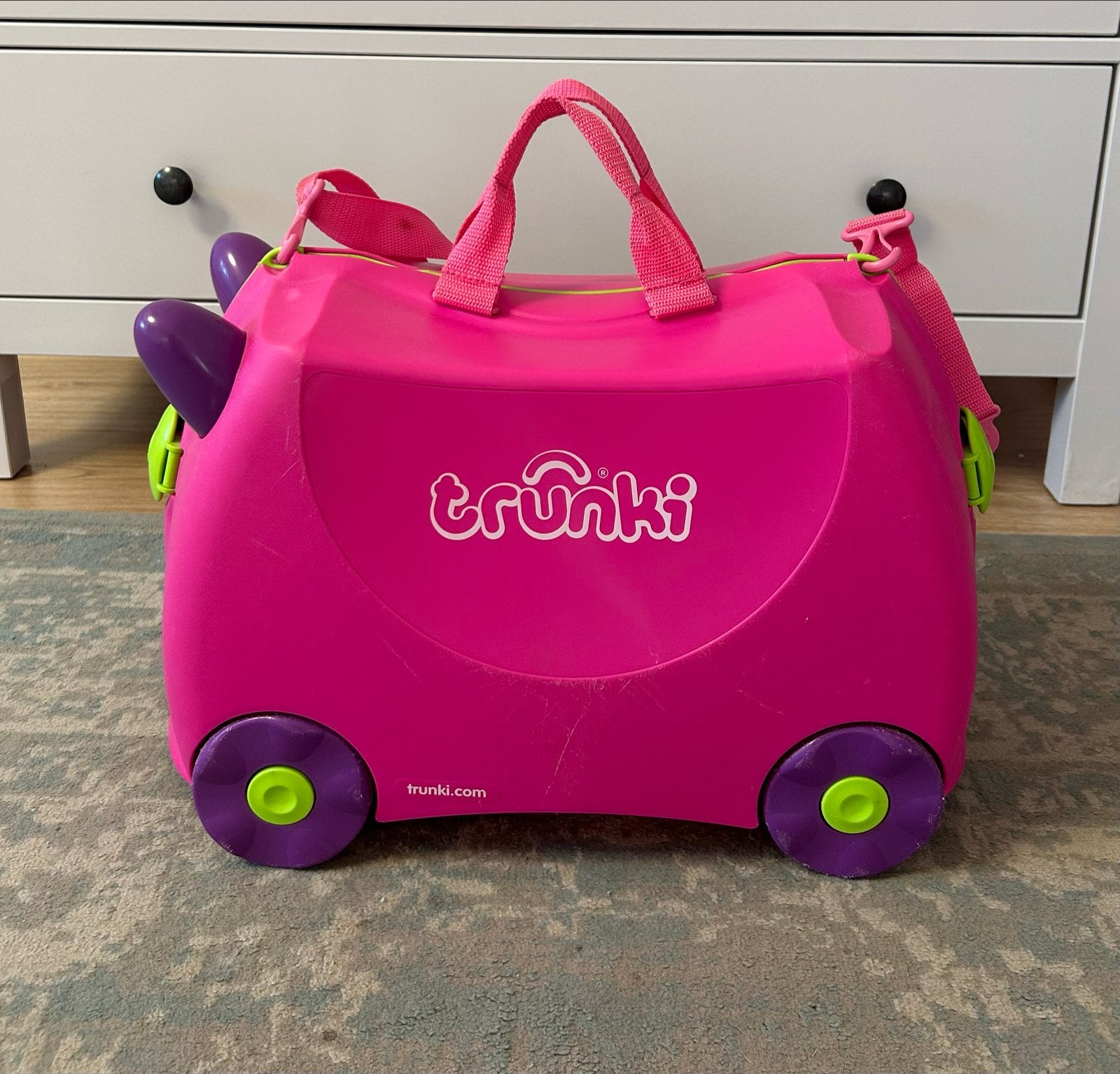 Trunki Trixie kinderkoffer - Roze ride-on koffer, Gebruikt, Hard kunststof, Minder dan 50 cm, Minder dan 35 cm