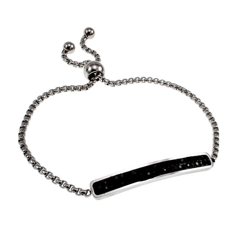 Armband Dames RVS Jasseron Schakelarmband Zirkonia-Steentjes, Met kristal, Staal, Birgitta-Gracht 33, 6465 EL Kerkrade, Nederland