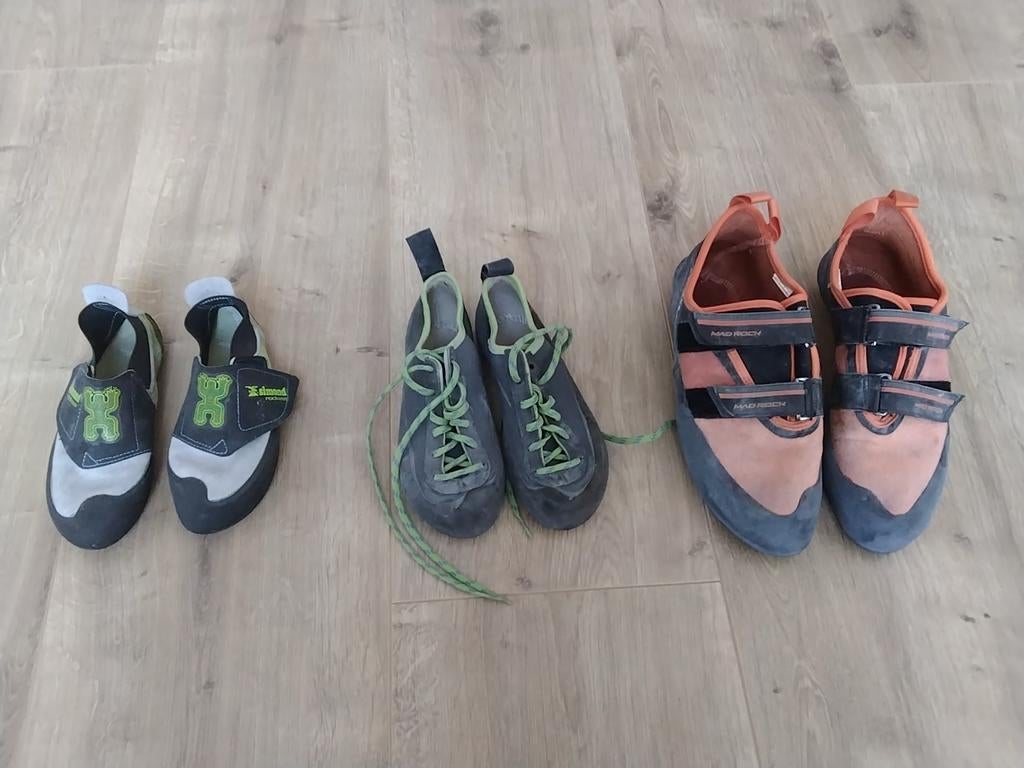 Drie paar klimschoenen maat 42, 35 en 33, Ophalen of Verzenden, Klimsportschoenen