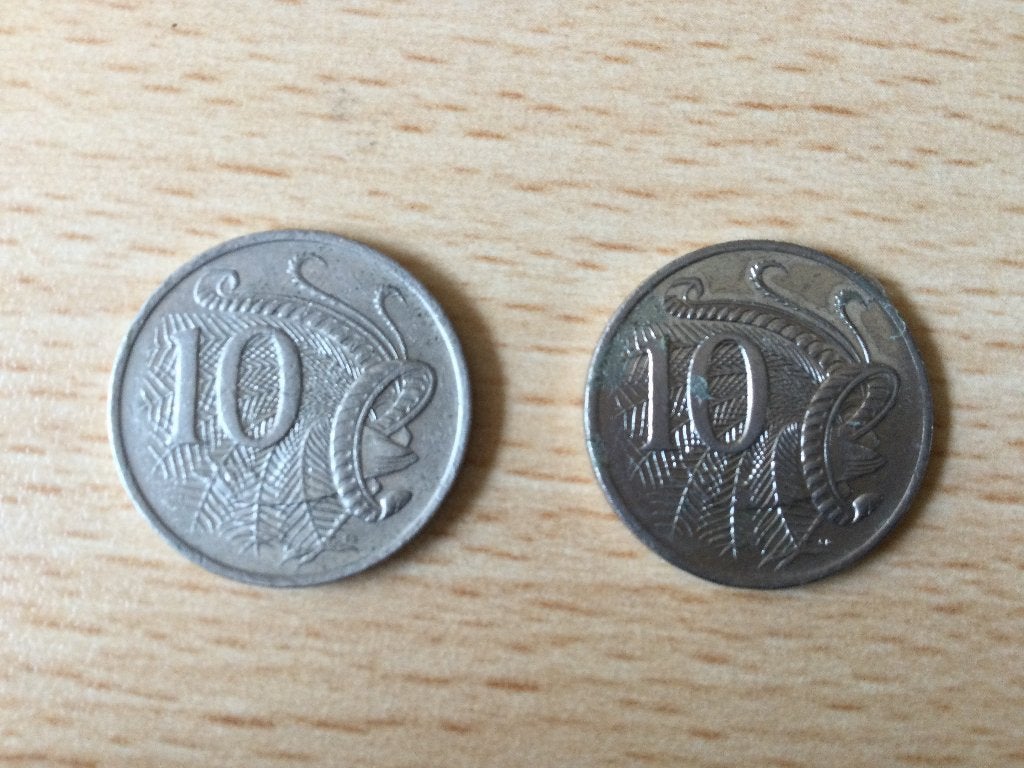 Munt 10 cent ( 2x) Australische dollarcent, Ophalen of Verzenden, Zuidoost-Azië, Losse munt