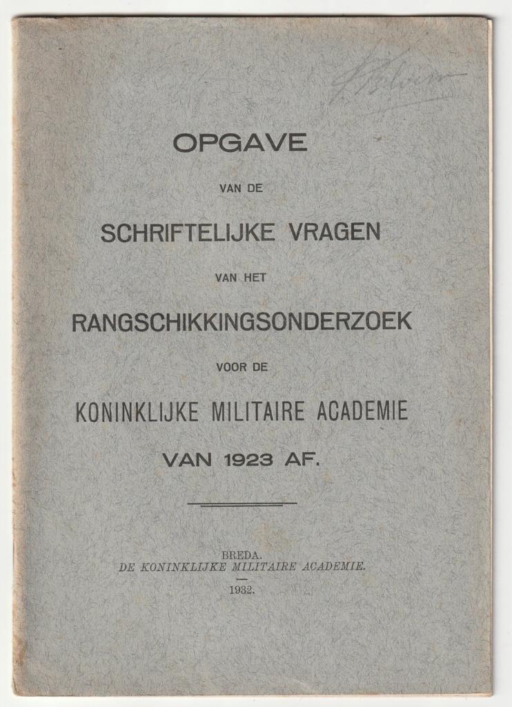 Breda KMA 1932 boekje rangschikkingsonderzoek, Verzenden, Overige typen, X, Nederland