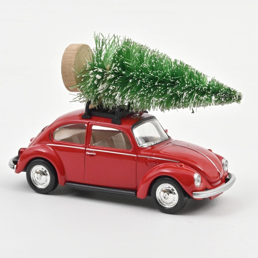 Norev 1:43 Volkswagen Beetle 1973 Christmas rood- Jet car, -, Nieuw, Norev, Ophalen of Verzenden