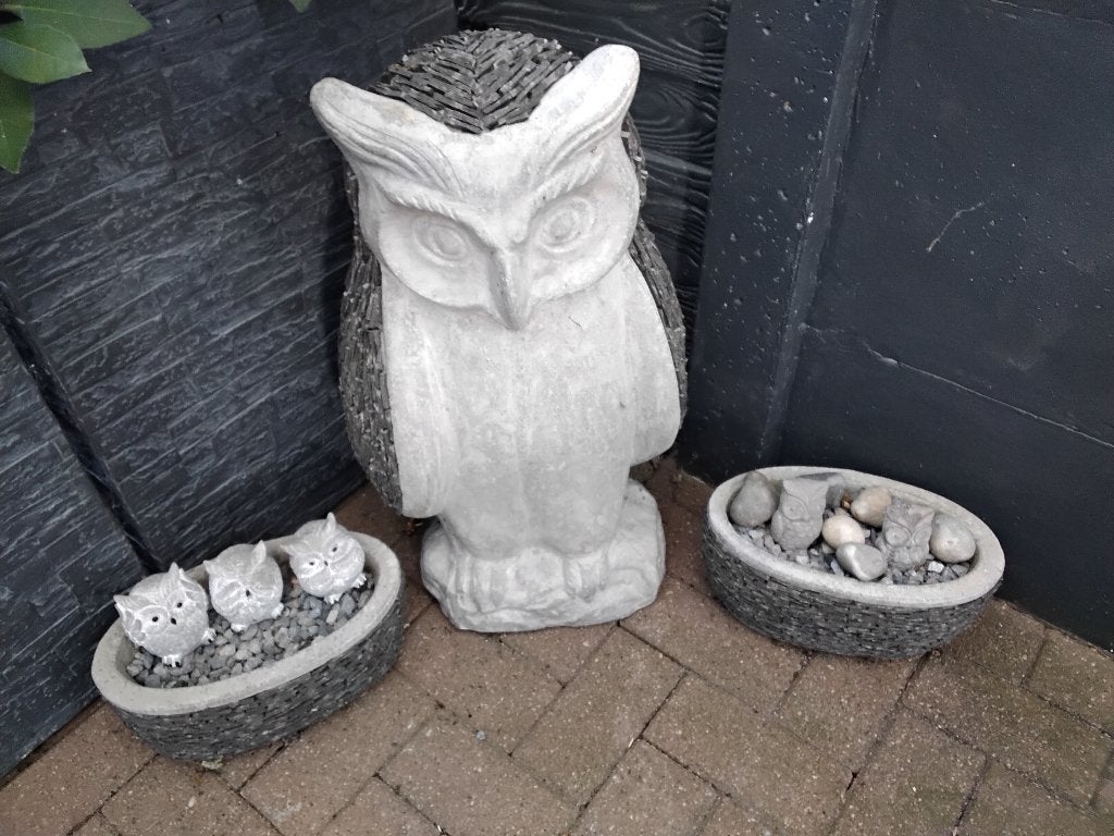 Stenen uil afgewerkt in arduin, Ophalen, Zo goed als nieuw, Steen, Dierenbeeld