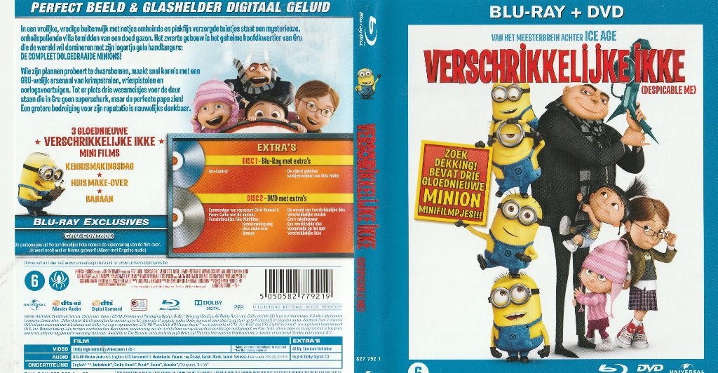 Verschrikkelijke ikke blu ray + dvd ( ned. Gesproken  ), Ophalen of Verzenden, Zo goed als nieuw, Tekenfilms en Animatie