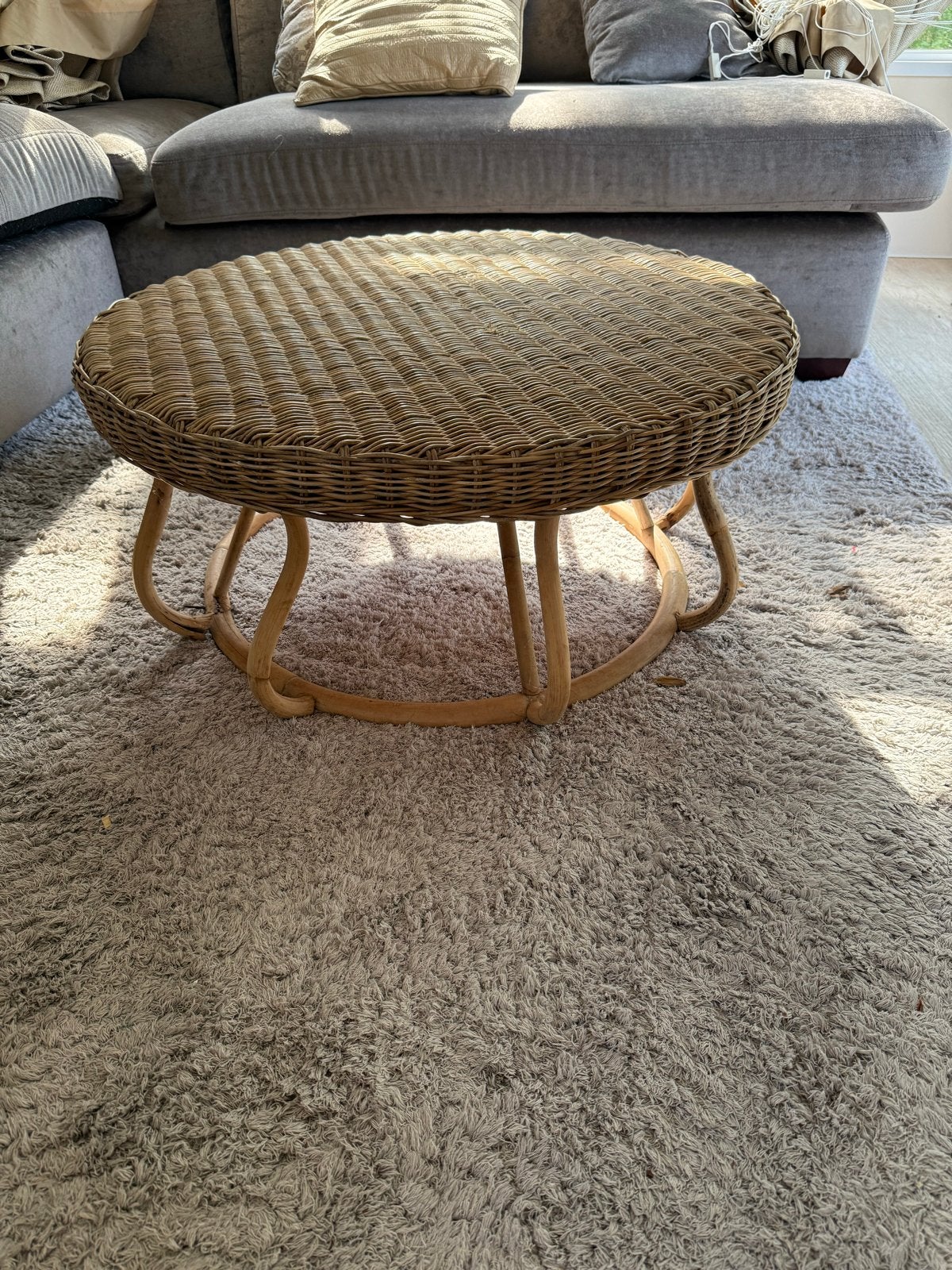 Riviera maison Rotan salontafel, rond, in goede staat, Ophalen, Overige materialen, Gebruikt, Rond