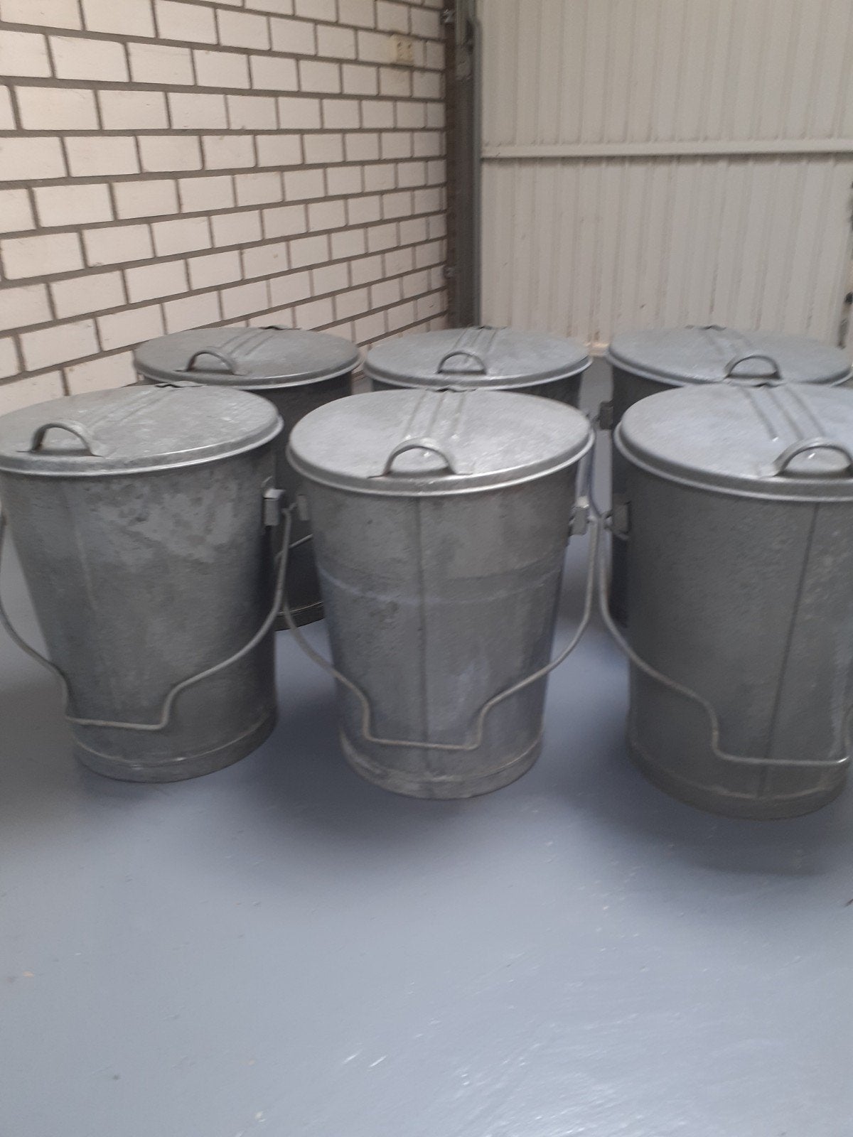 Zinken vuilnisemmer vuilnisbak afvalemmer afvalbak prullebak, Ophalen, Zo goed als nieuw, Minder dan 50 cm