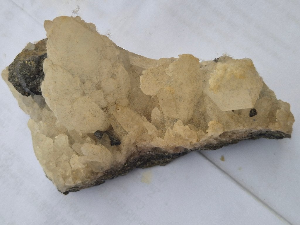 bergkristal dolomiet en galeniet, Verzenden, Mineraal