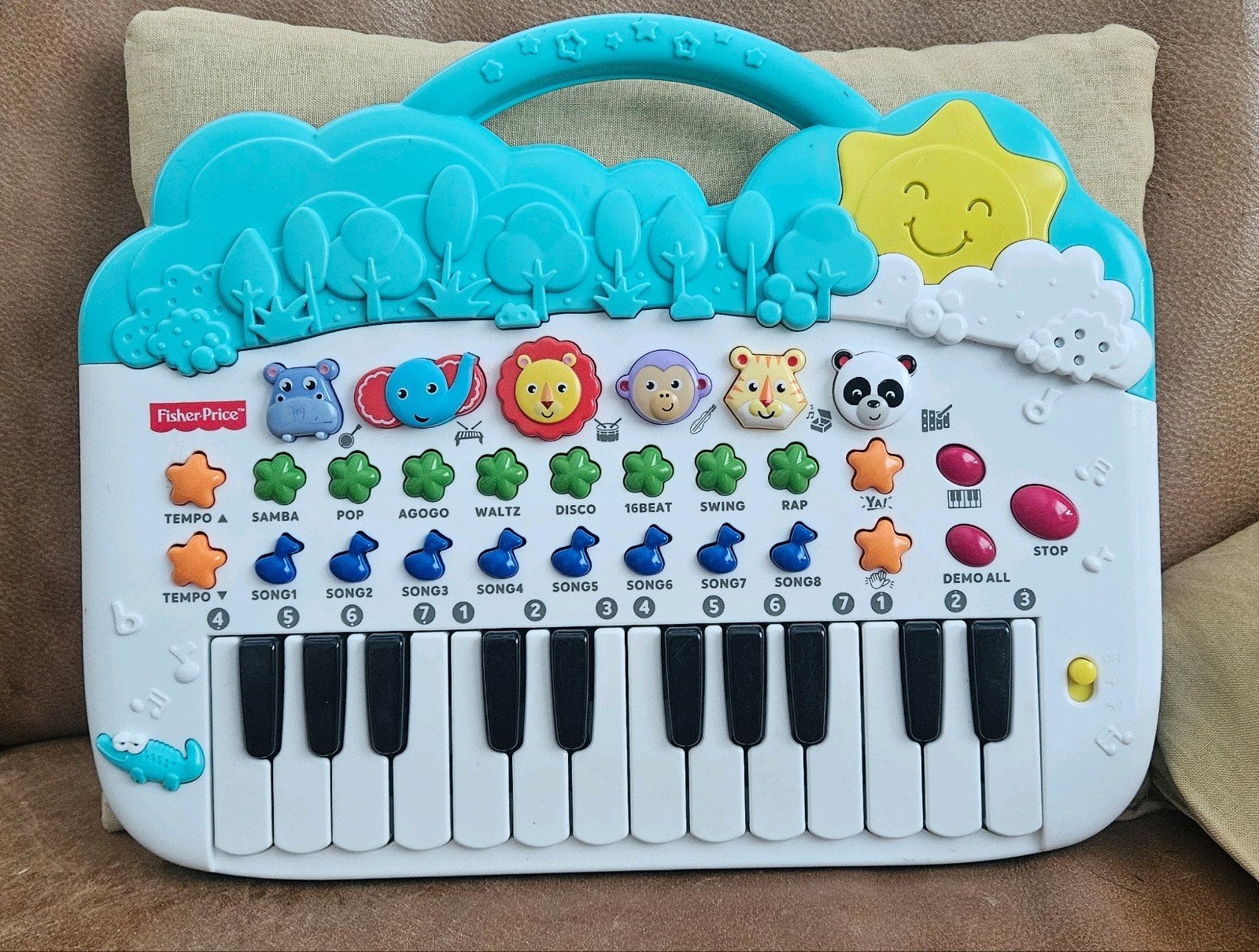 Fisher-Price Dierenpiano met Geluid en Licht, Ophalen, Zo goed als nieuw, Overige typen, Met licht
