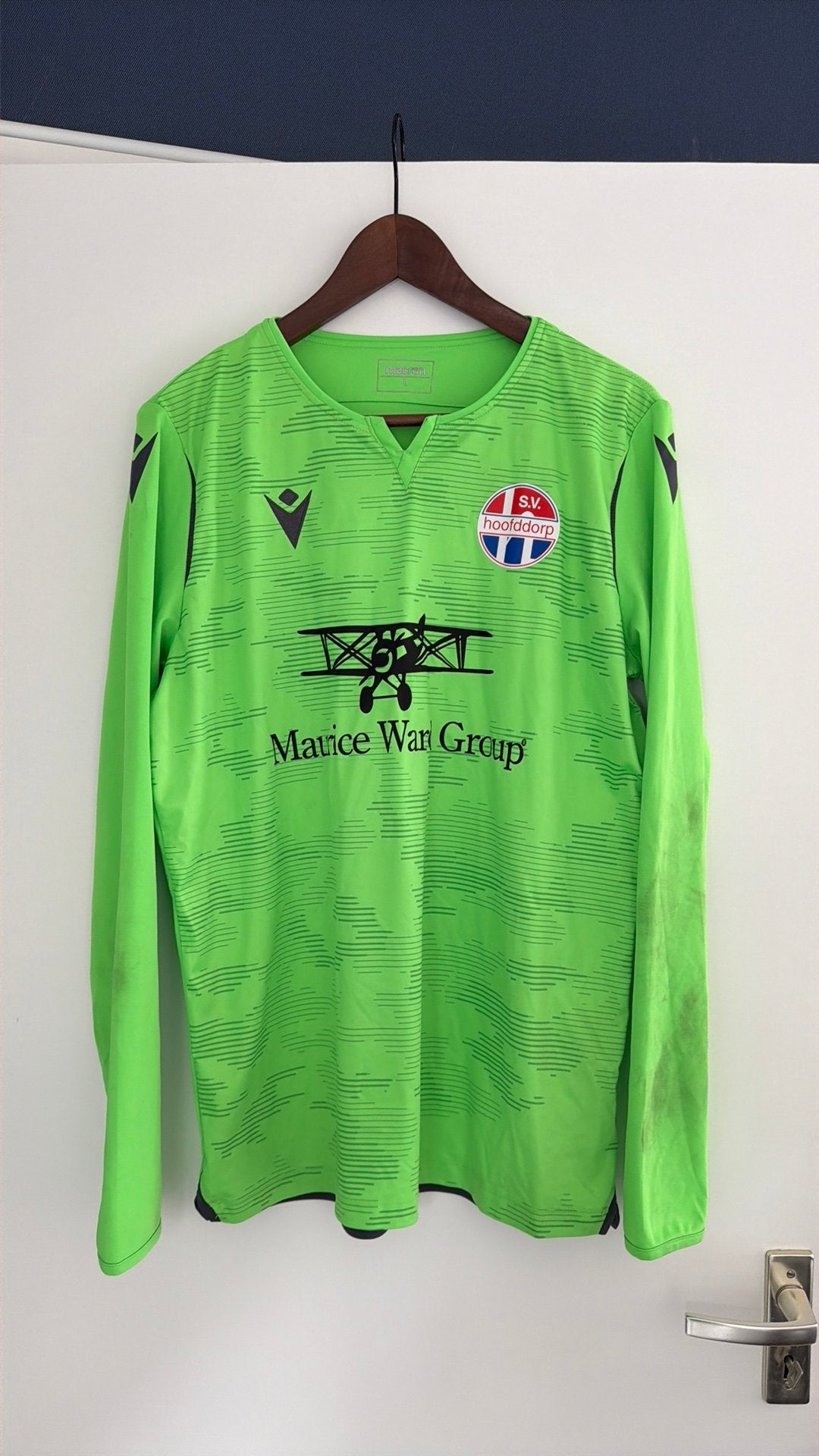 Keepershirt SV Hoofddorp, Maat 52/54 (L), Ophalen of Verzenden, Voetbal, Gedragen