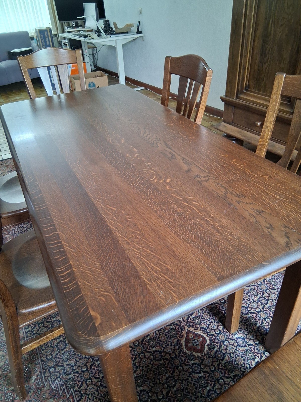 tafel in strakke stijl, zeer hoge kwaliteit €50, Zo goed als nieuw, 150 tot 200 cm, Rechthoekig, 50 tot 100 cm
