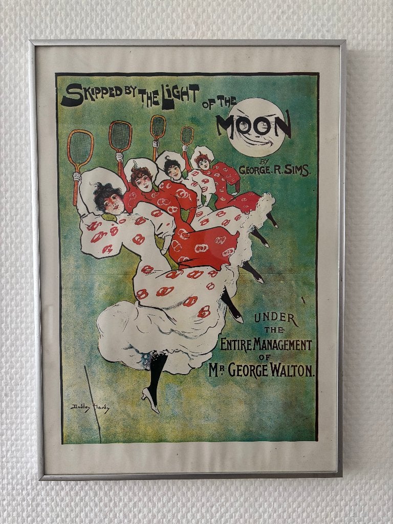 Poster George Sims-komedie Skipped by the Light of the Moon, Verzamelen, Rechthoekig Staand, Met lijst, Ophalen of Verzenden, Zo goed als nieuw